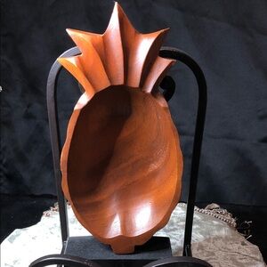 Wooden Pineapple Shaped Bowl